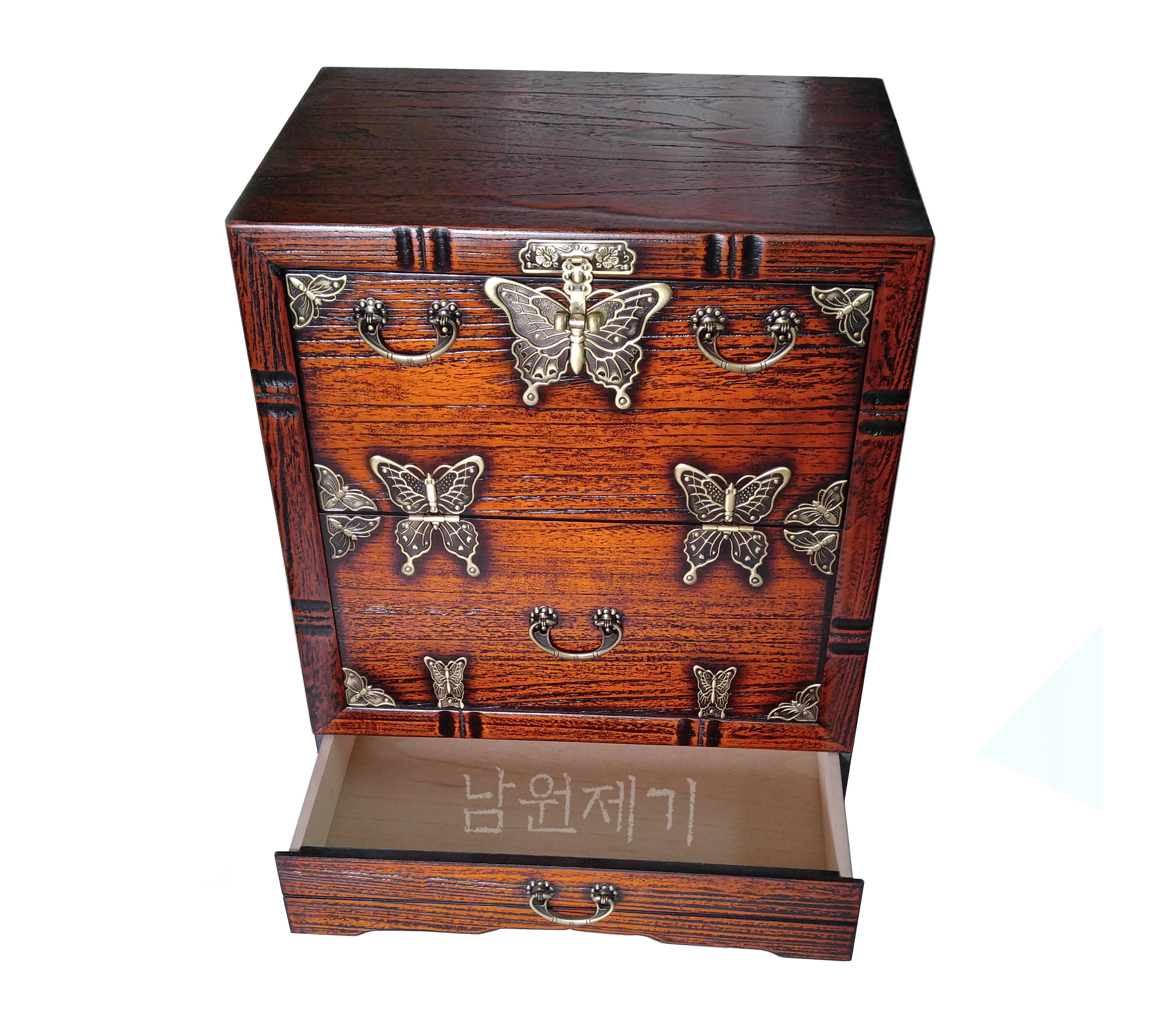 전면 오동 나비 서랍함